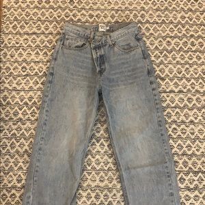 Princess Polly cropped Asymmetrical Jeans